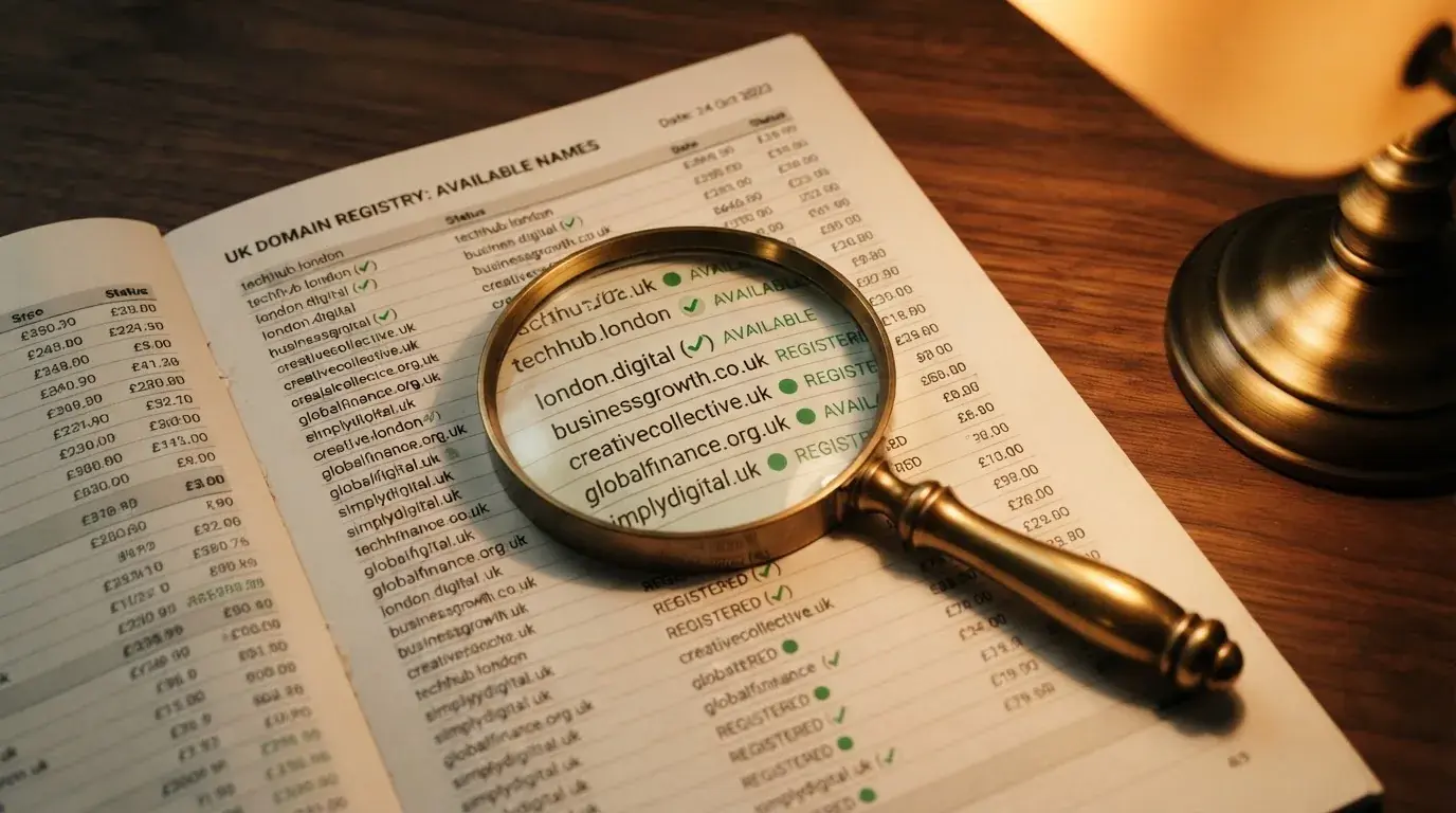 A magnifying glass rests over a printed regulatory certificate on a wooden desk.