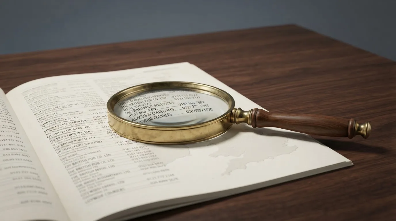 A magnifying glass held over a printed gambling licence certificate on a desk, with a UK map faintly visible in the background